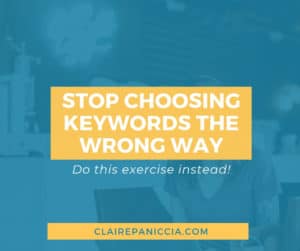 Stop choosing keywords the wrong way